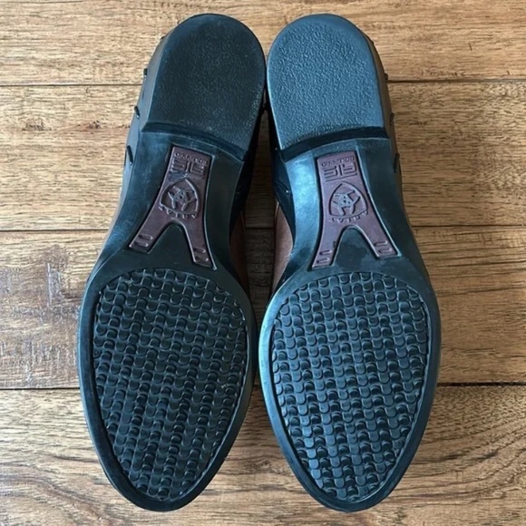 Ariat Brown Leather Paddock Clogs Booties Slip On Shoes Western Cowboy Size 8.5 - Picture 11 of 13